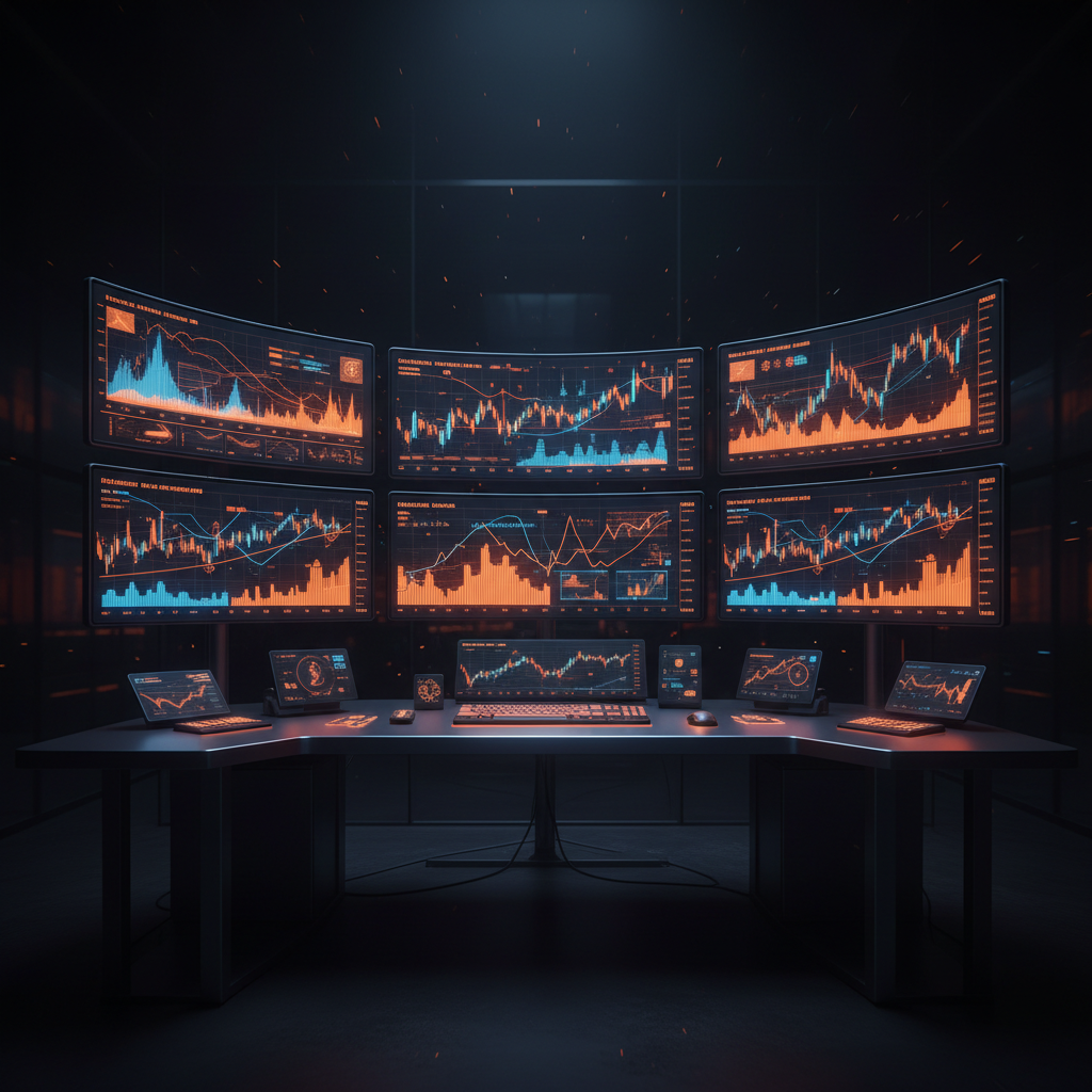 Technical cryptocurrency chart highlighting Ethereum price support levels with glowing orange data indicators.
