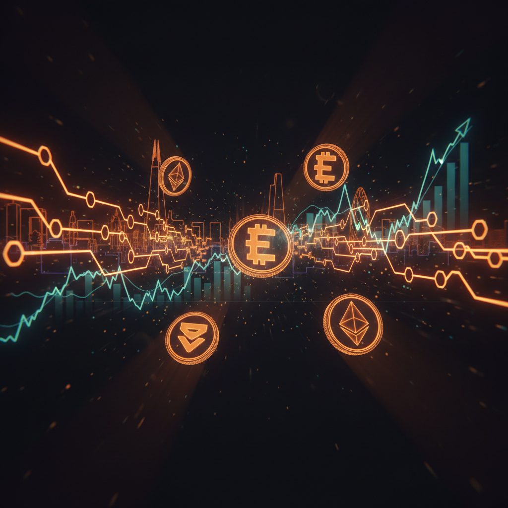 Modern institutional financial building representing UK crypto ETN access with orange accents