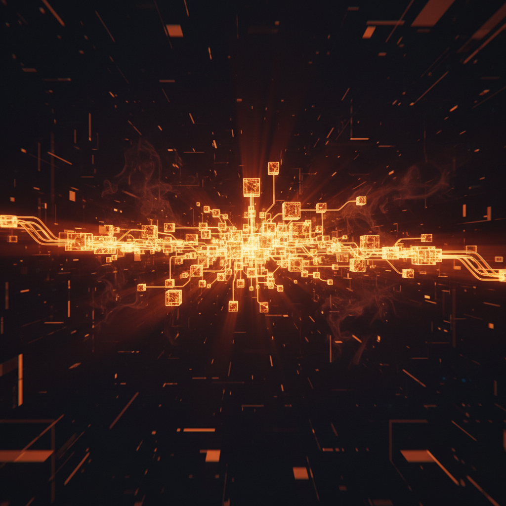 Decentralized network architecture visualization depicting Polkadot price surge and market liquidity rotation