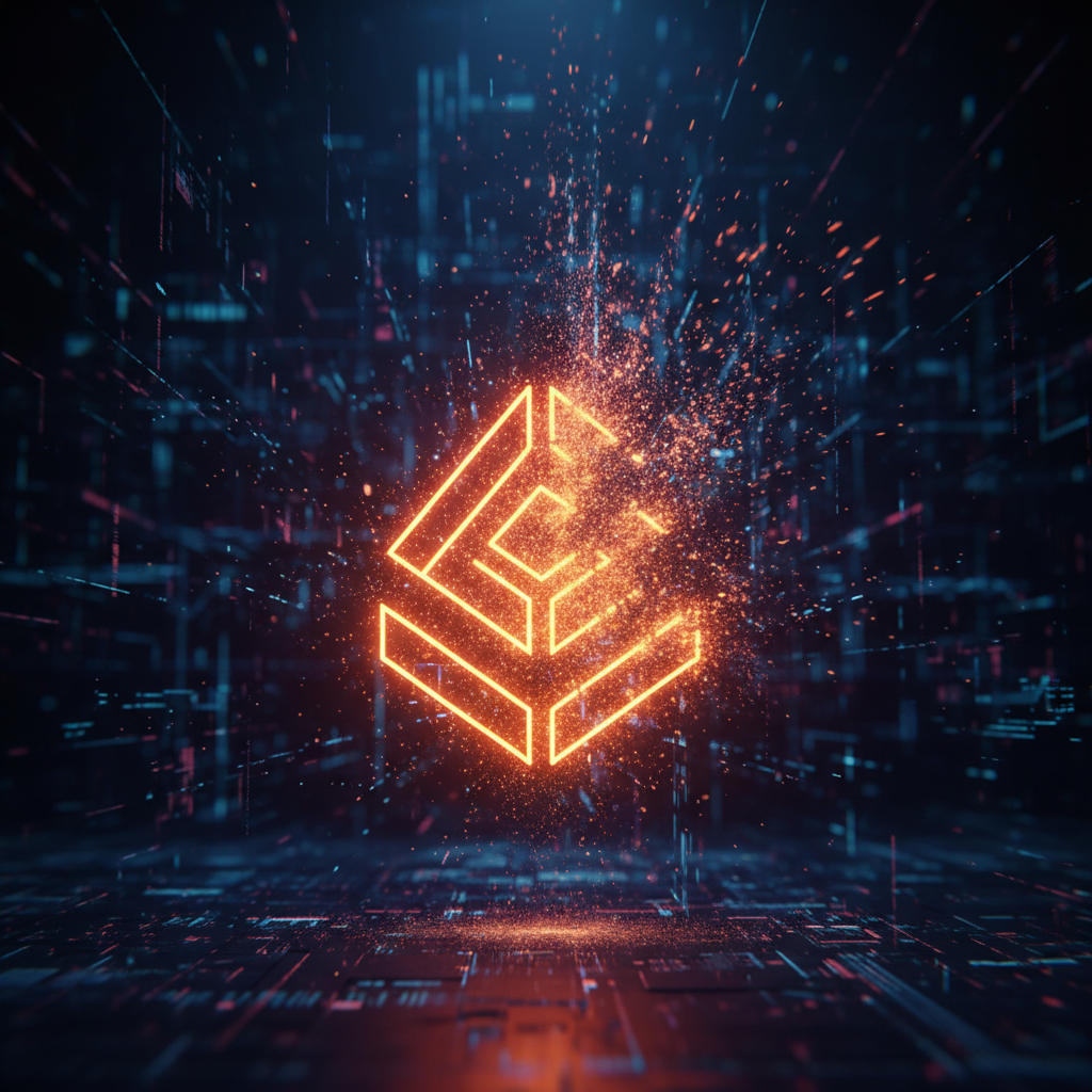Decentralized crypto token graphic showing glowing Uniswap UNI burn mechanics on dark backdrop