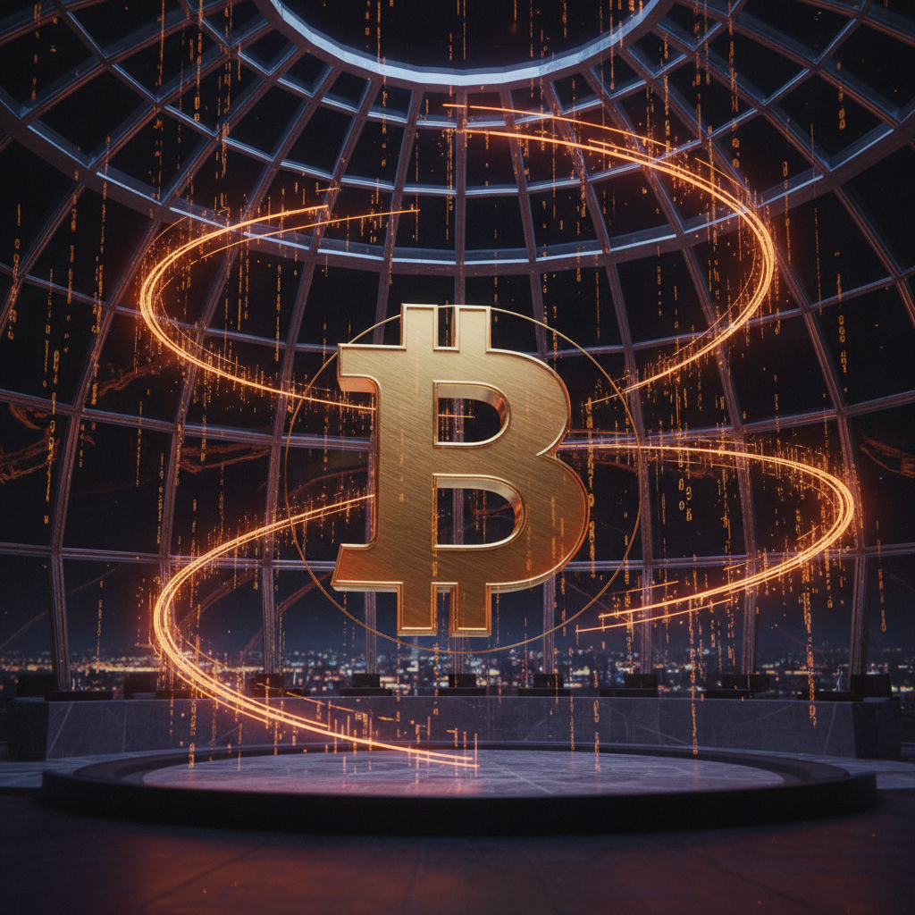 Luminous financial charts glowing against a dark backdrop highlighting Clarity Act crypto impact.