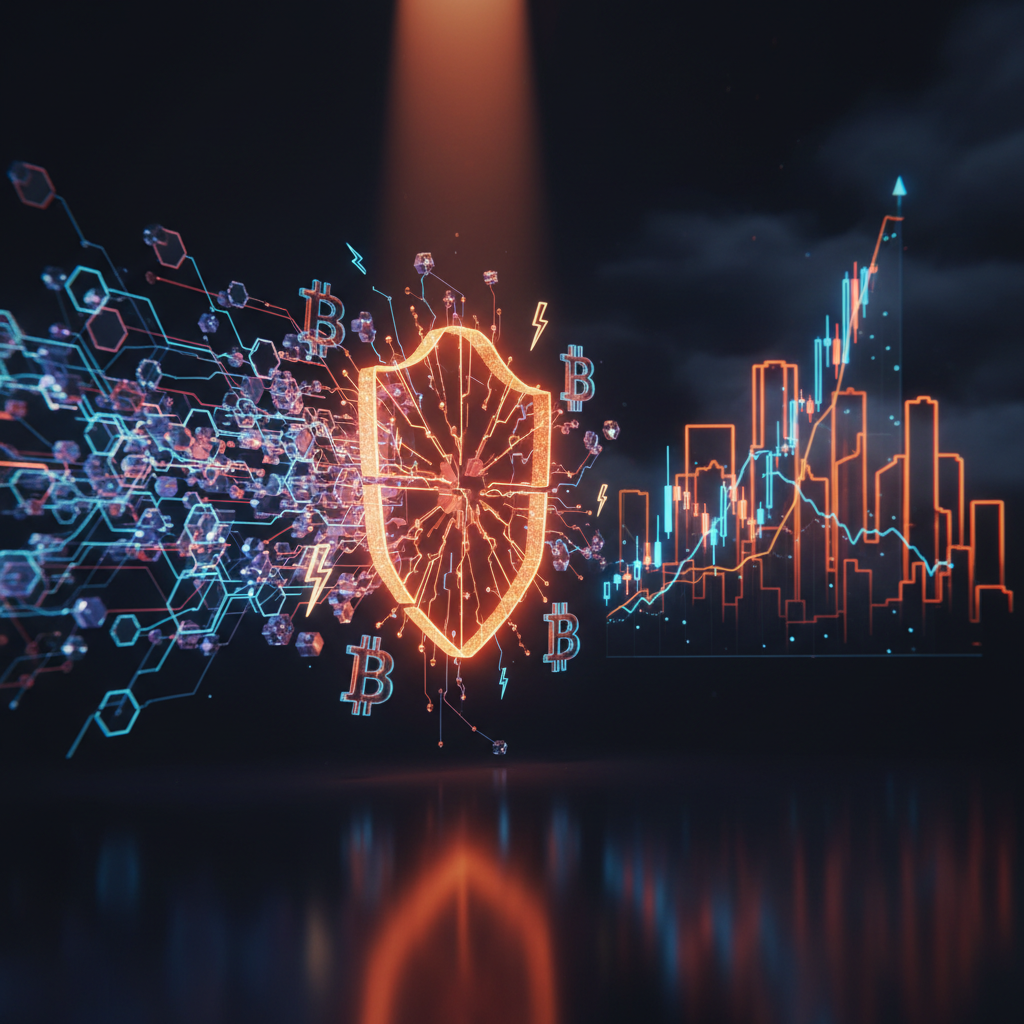 Digital nodes glowing with security patches to resolve critical Bitcoin Lightning bugs.