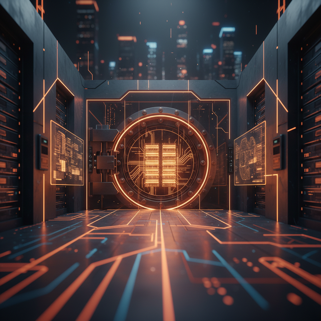 A financial vault representing strict Brazil crypto regulations and high capital reserve rules.