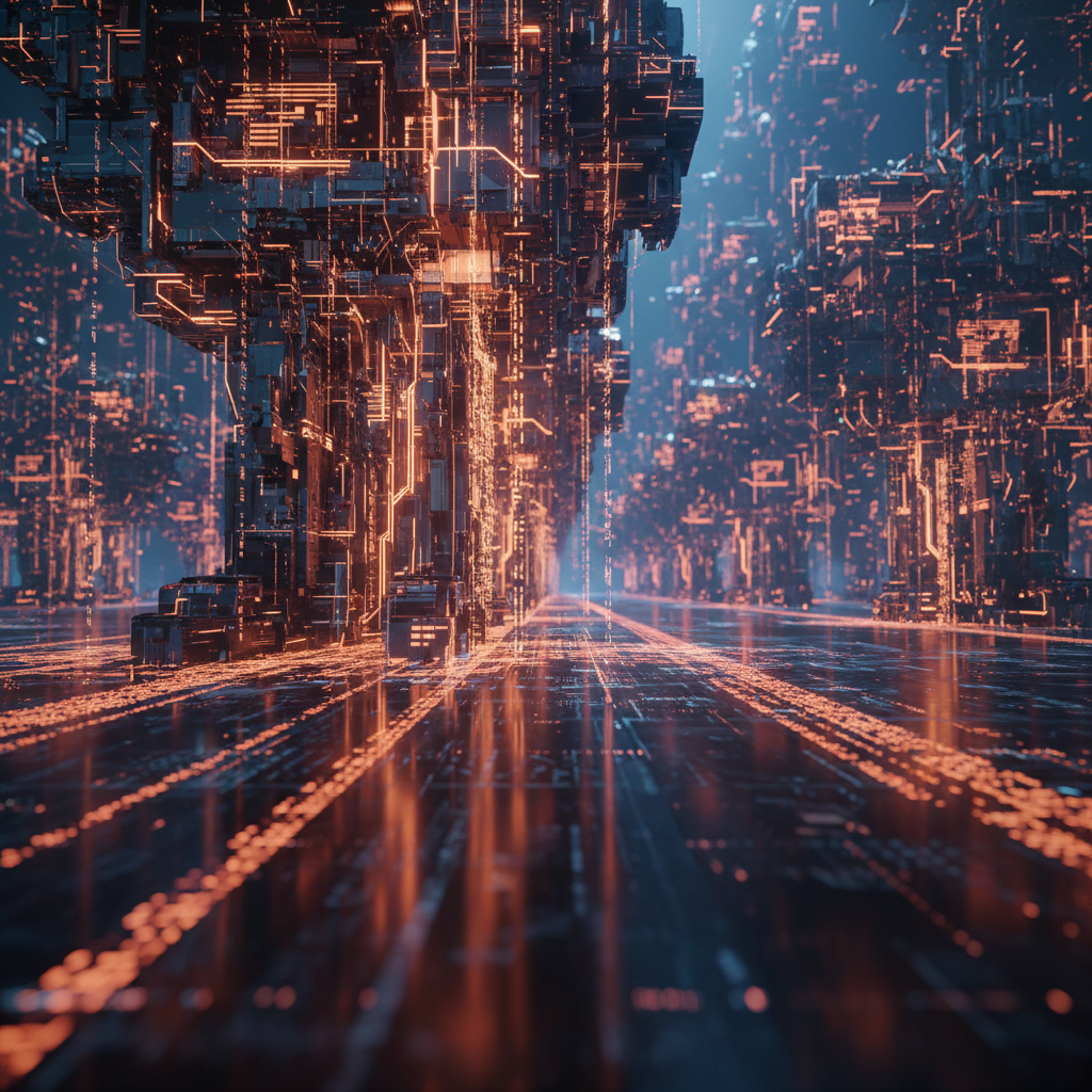 Glowing digital network nodes illustrating AI crypto payments across dark circuits