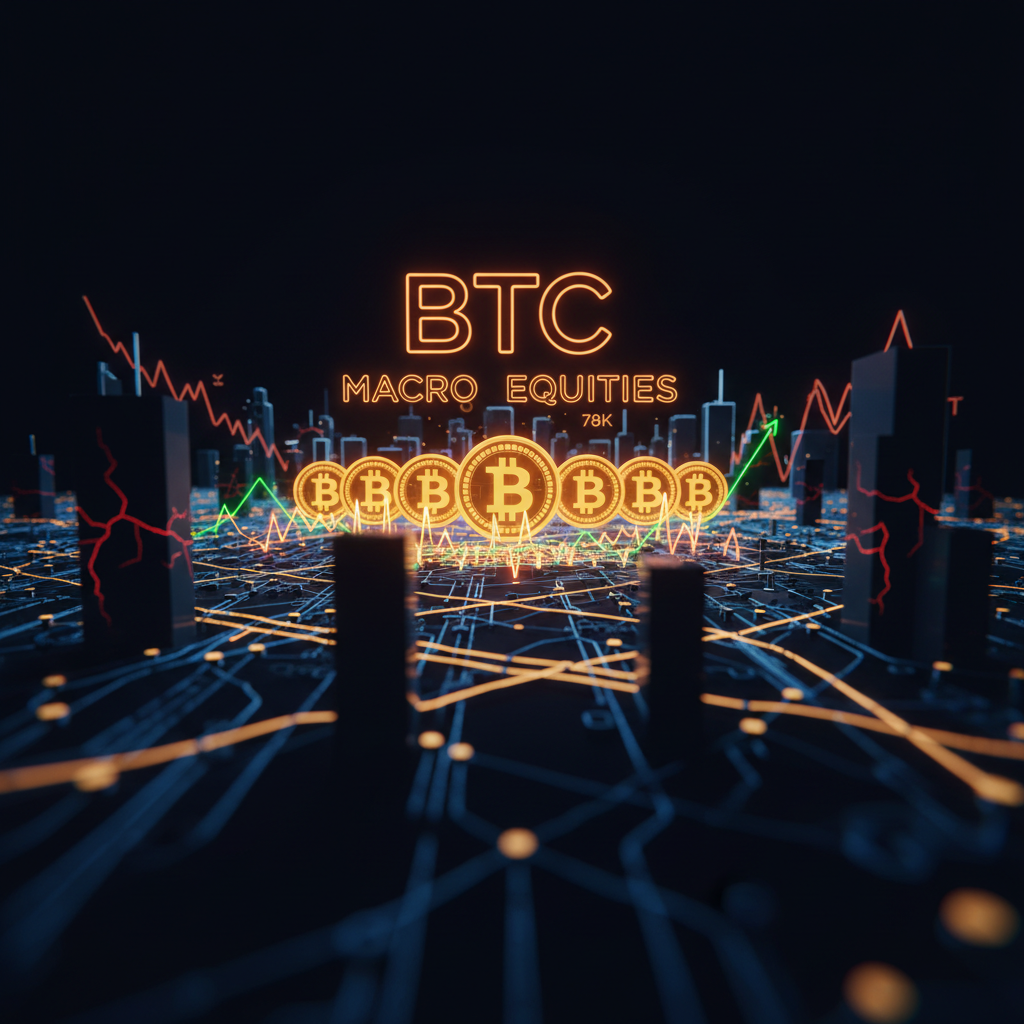 Stock market and crypto screens demonstrating Bitcoin market resilience during Wall Street volatility.