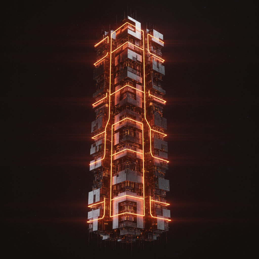 Decentralized data storage nodes illuminating during a Filecoin price surge.