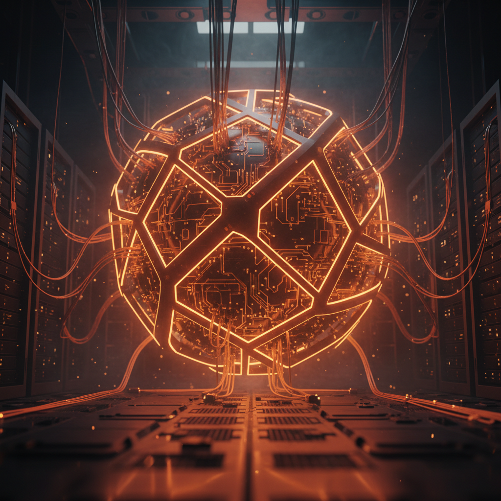 Vast glowing data center server racks highlighting massive ByteDance AI financing initiatives.