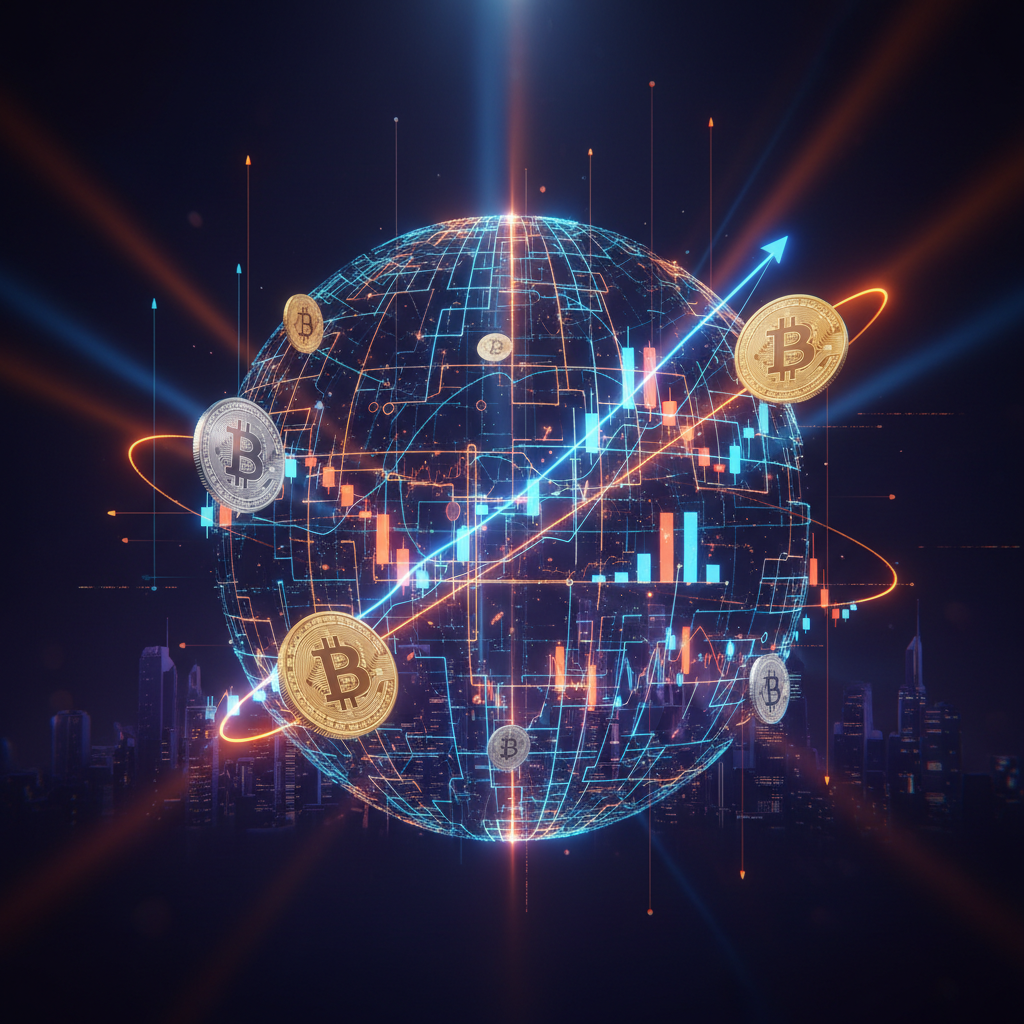 A heavy vault illuminated by orange light representing the Michael Saylor Bitcoin outlook.