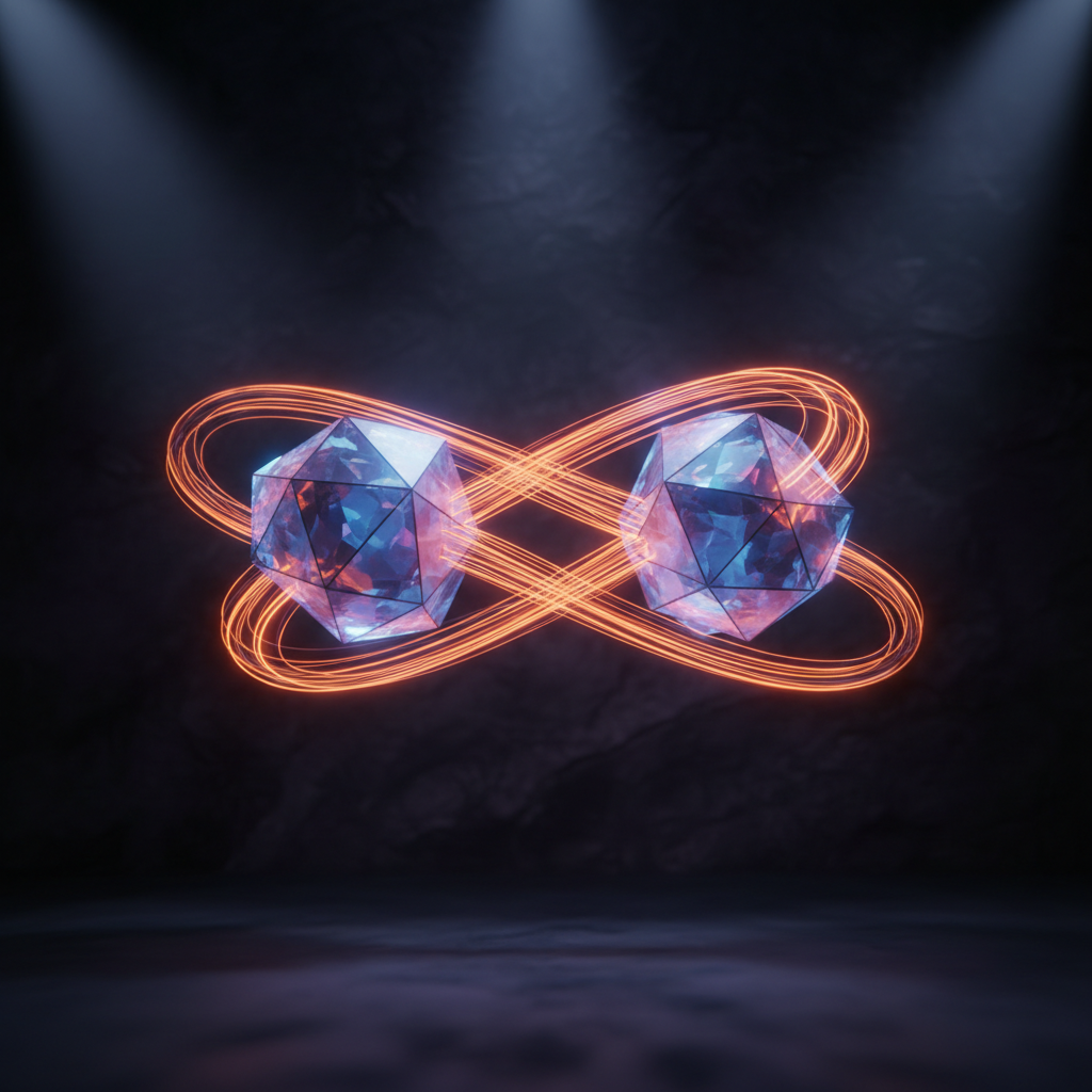 Abstract digital node network illustrating Ethereum network fundamentals with deep orange illumination accents.