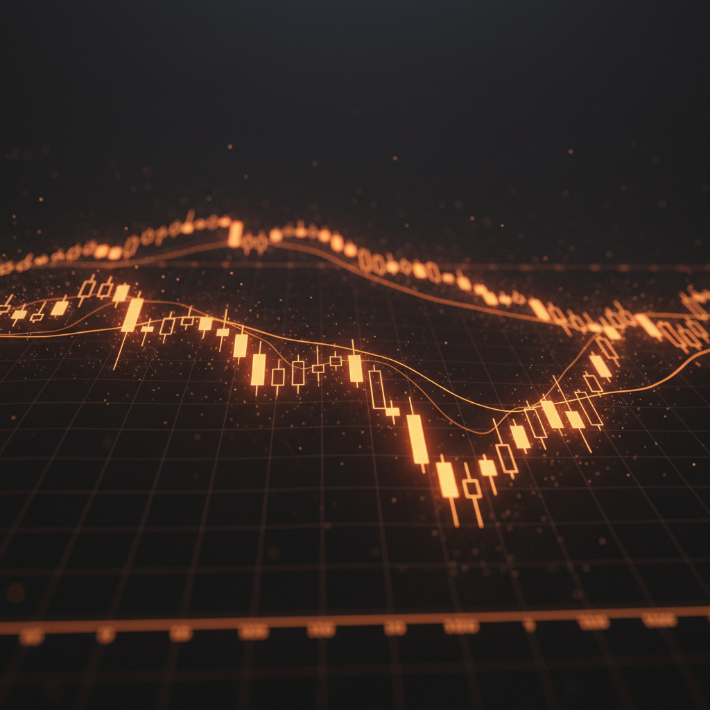 Financial charts showing falling leverage derivatives and collapsing XRP open interest values