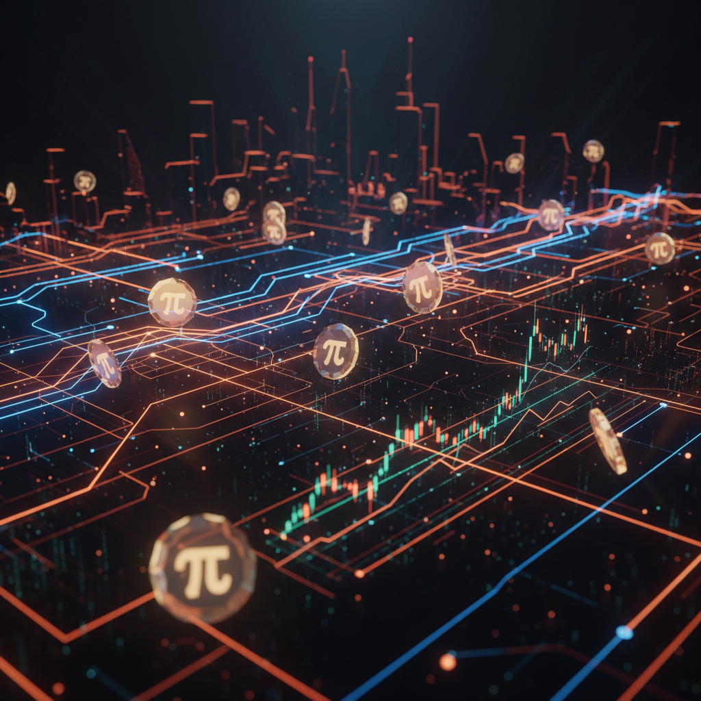 Digital identity verification interface glowing during the new Pi Network KYC update rollout