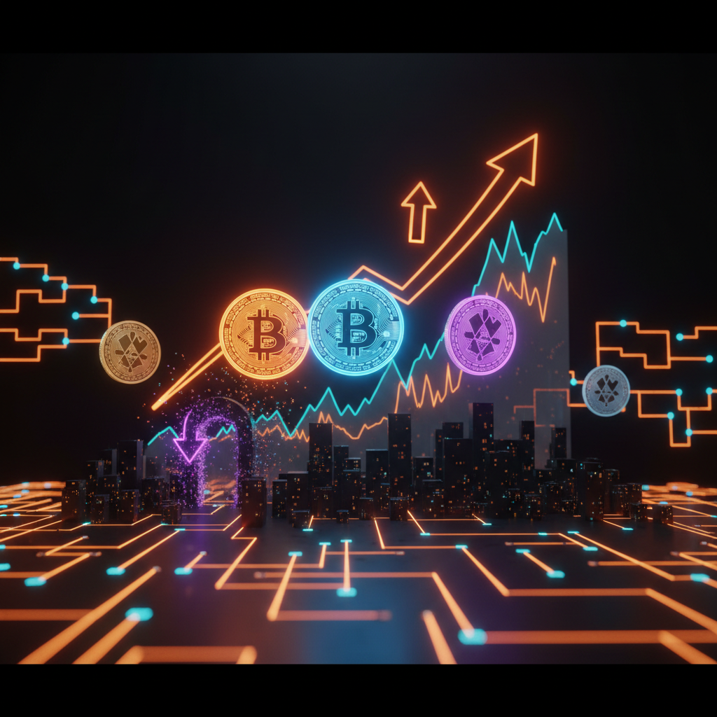 A glowing Bitcoin Turkey lira financial chart displaying sharp upward momentum on a dark display.