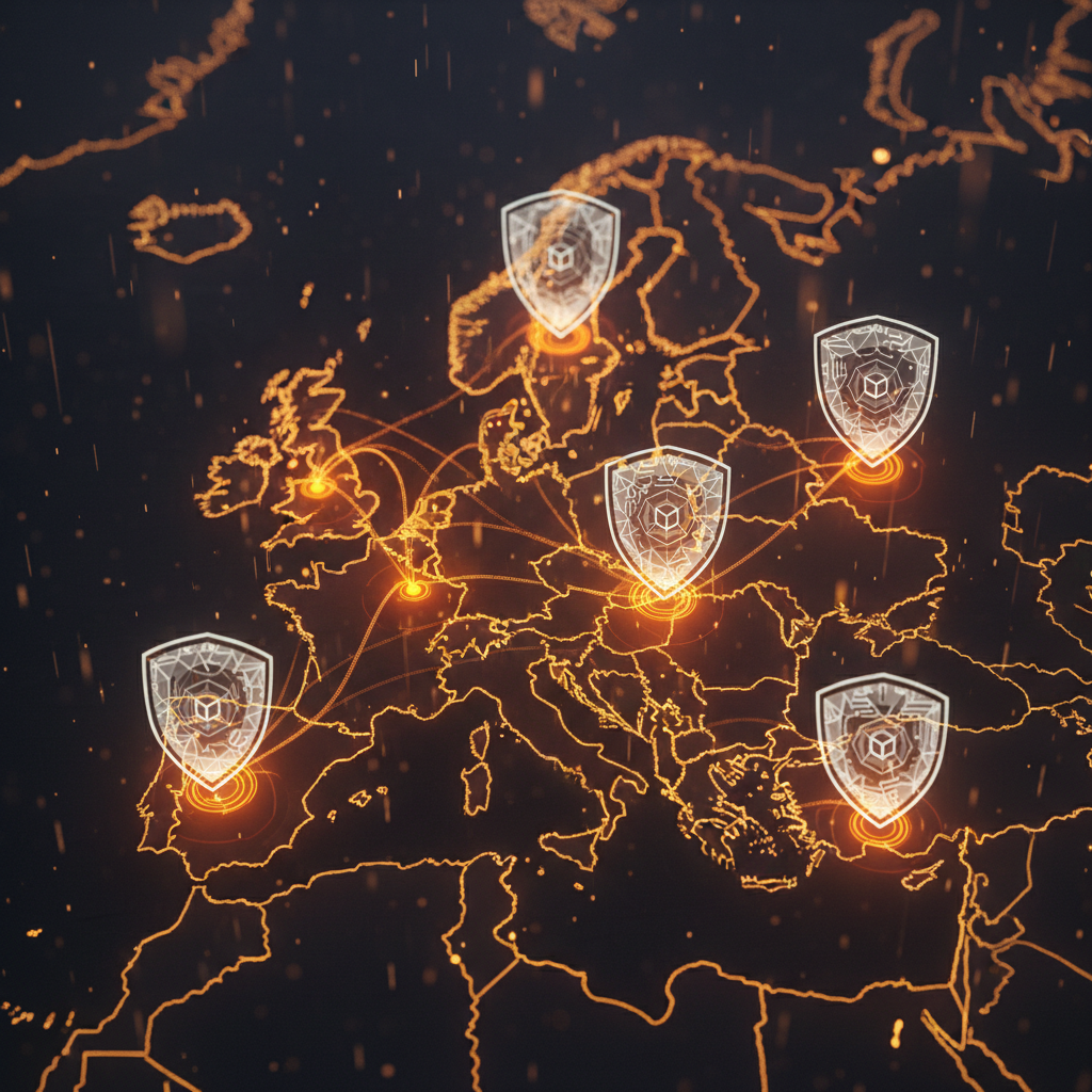 A digital regulatory map showcasing the EU Cyber Resilience incident reporting framework.