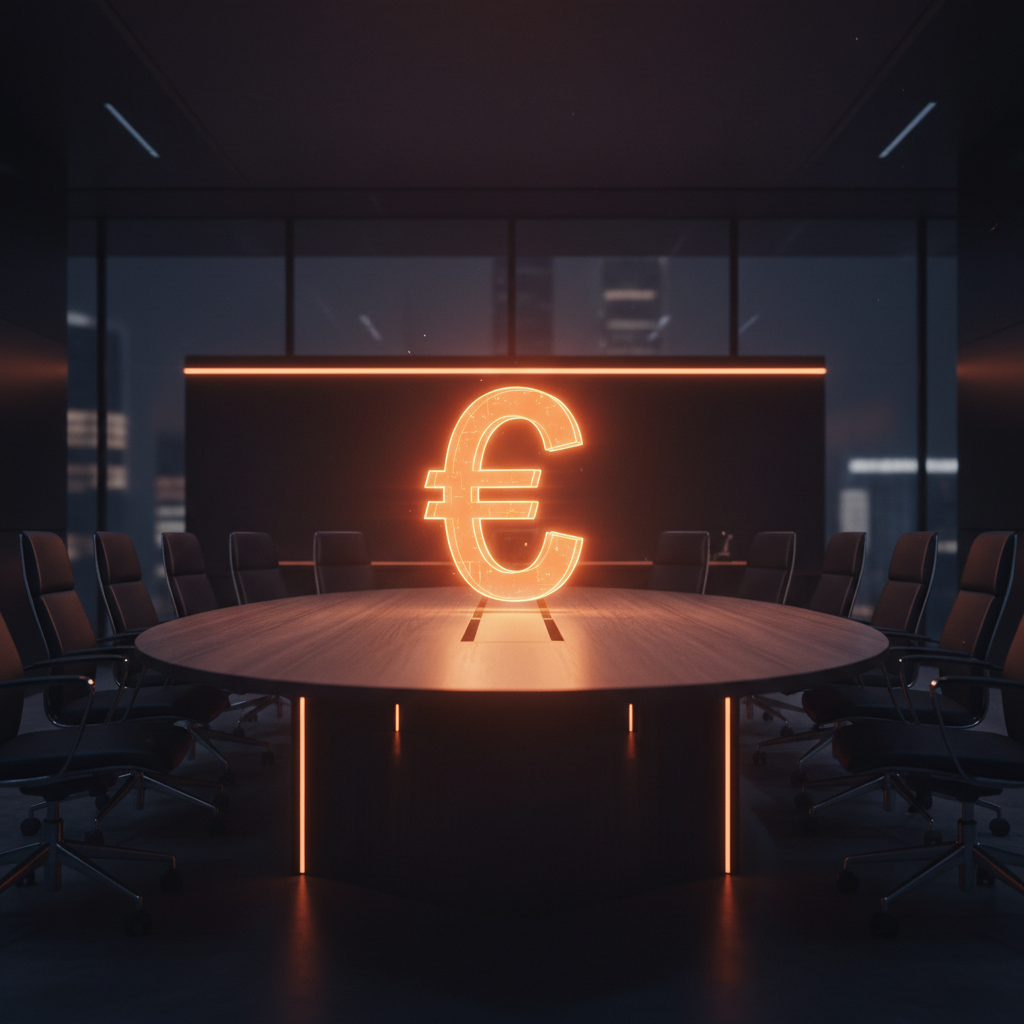 Corporate financial contract visual with orange glowing lights highlighting XRP ecosystem investments.