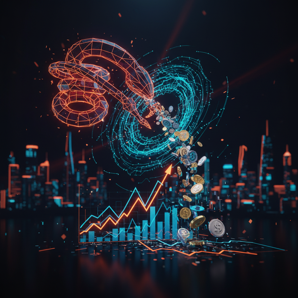 Glowing network breach vectors depicting a crypto malware attack targeting digital wallets.