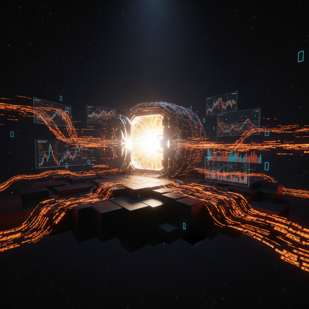 Glowing price trajectory graphic representing the ongoing Bitcoin price rebound debate amid surging market volume.