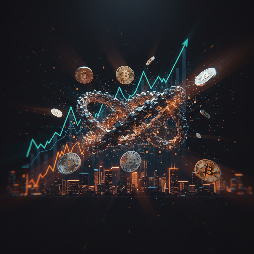 Conceptual illustration showing the Bitcoin deficit hedge mechanism against traditional fiat currency systems