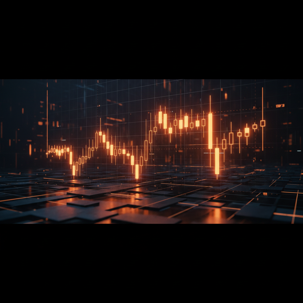 Glowing orange financial charts illustrating the moment Bitcoin breaks 86000 across digital market terminals.
