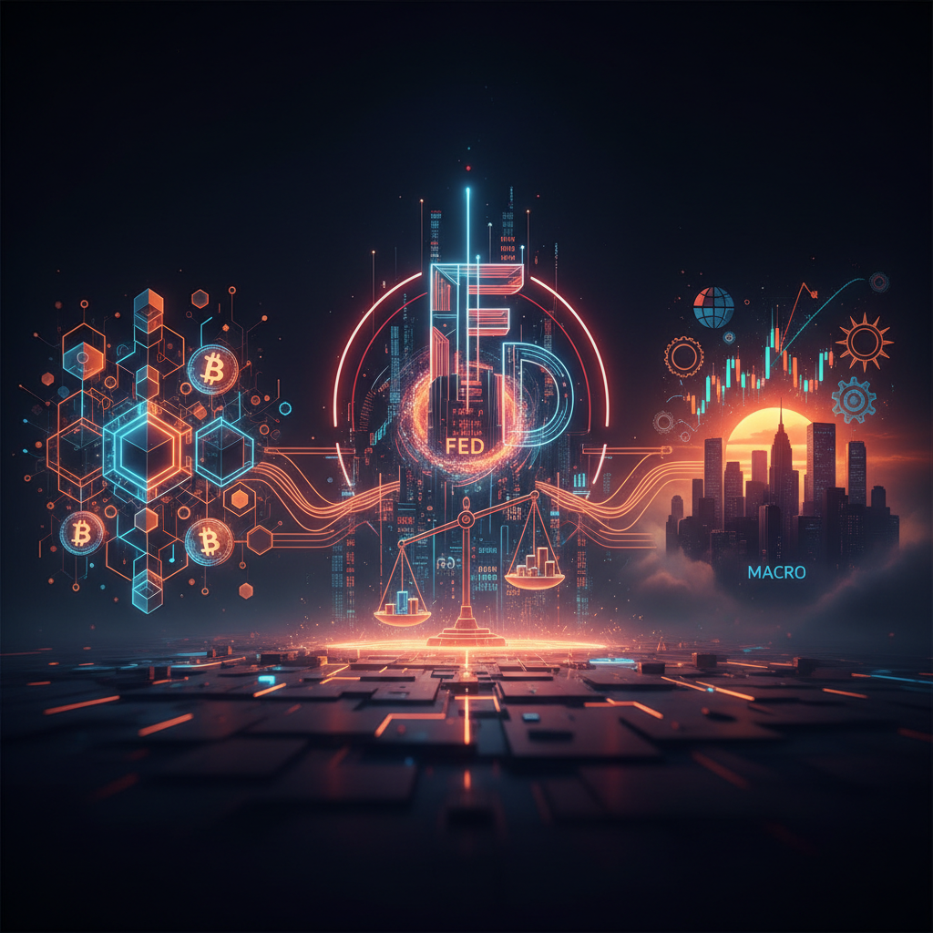 Digital economic calendar showing key crypto market catalysts illuminated by sharp orange neon indicators.