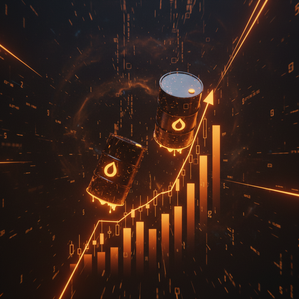 Abstract digital asset graph showcasing revived Bitcoin risk appetite against financial charts.