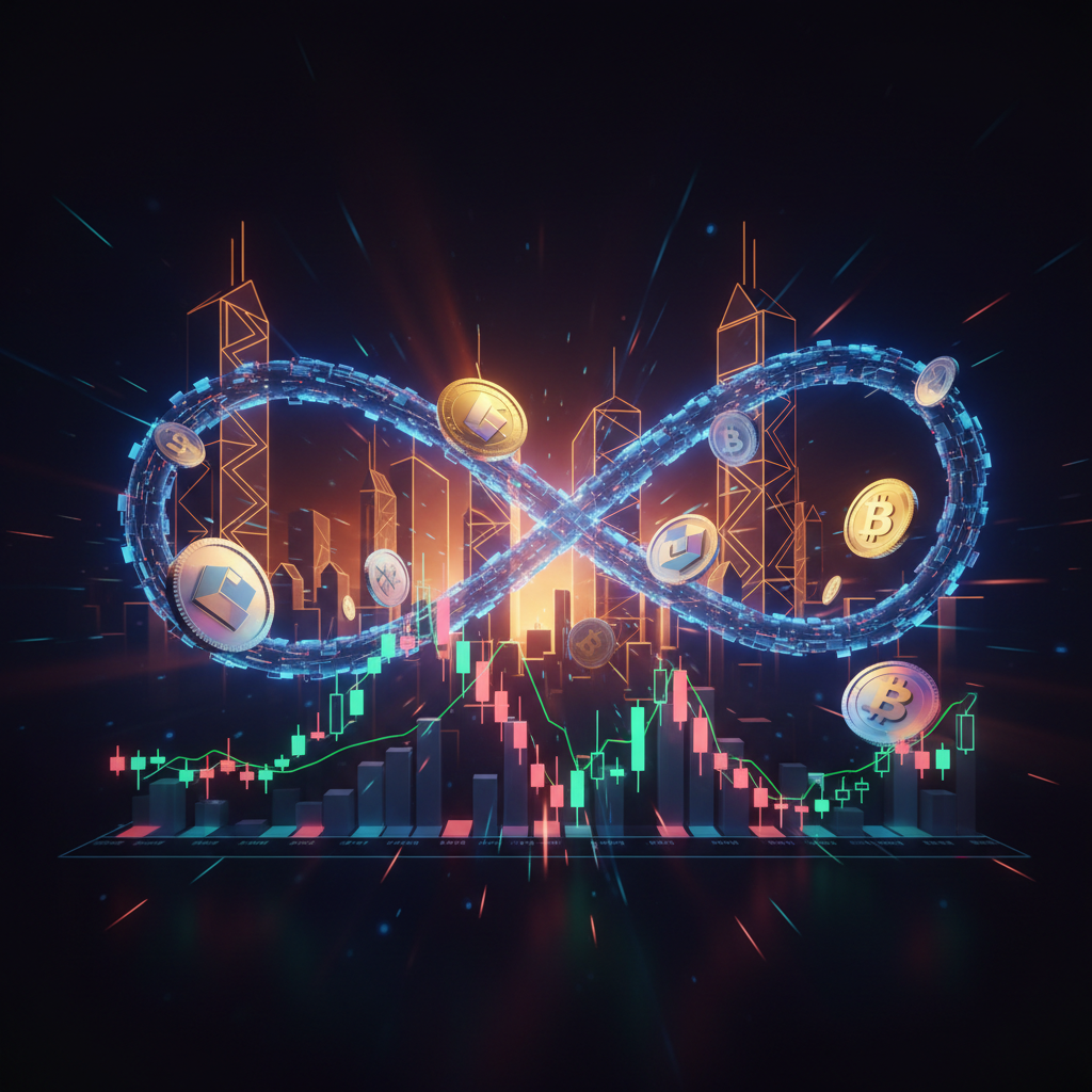 Interconnected banking network nodes illustrating bank stablecoin integration with orange illumination.