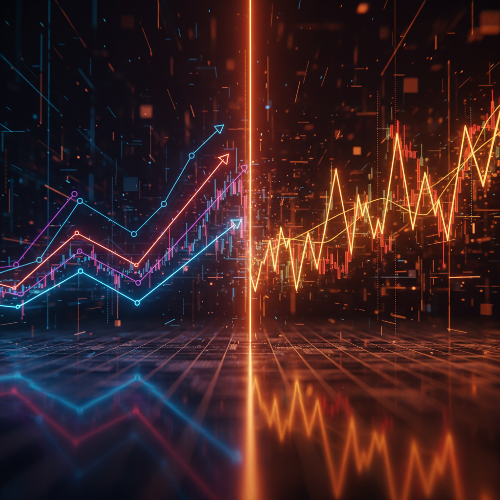 A fluctuating financial chart highlighting Bitcoin price Treasury yields under macro market pressure.