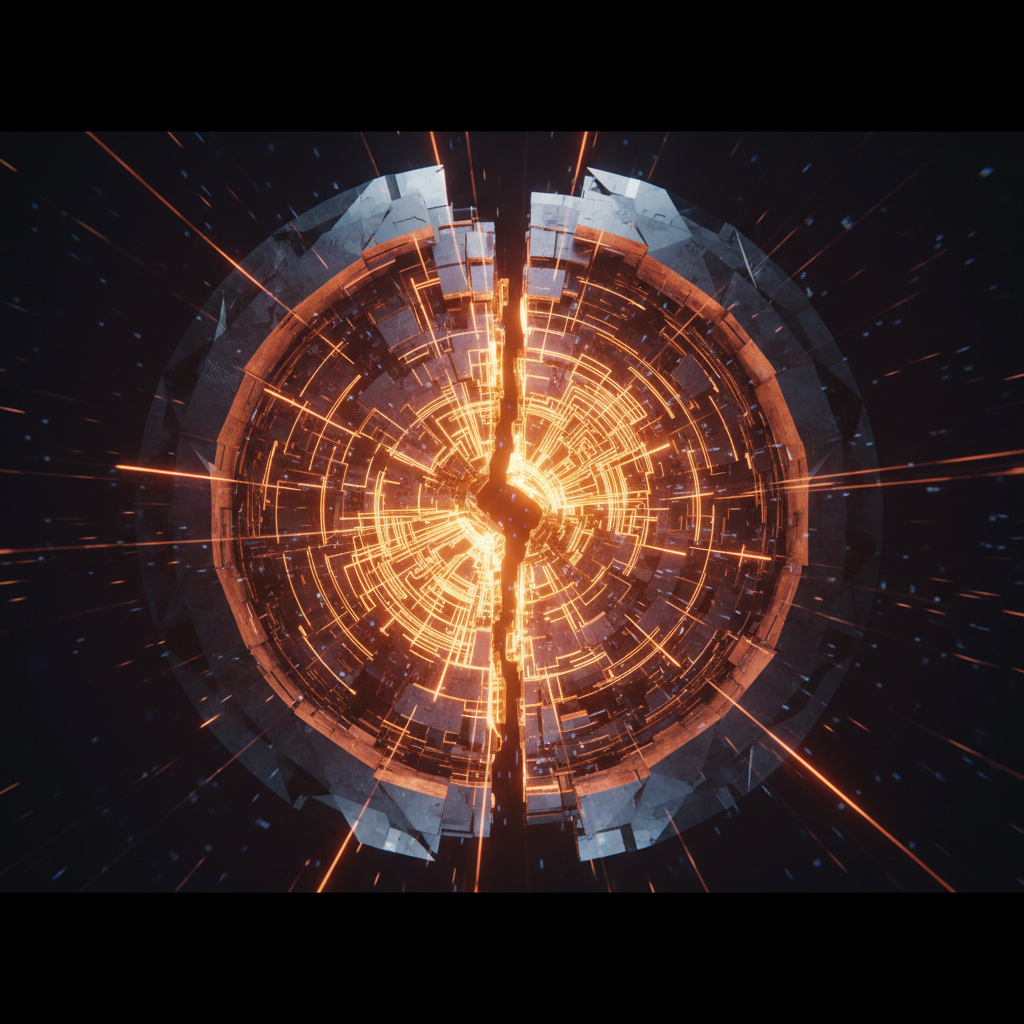 Glowing digital vault during a Bitget hack investigation scene with orange highlights.