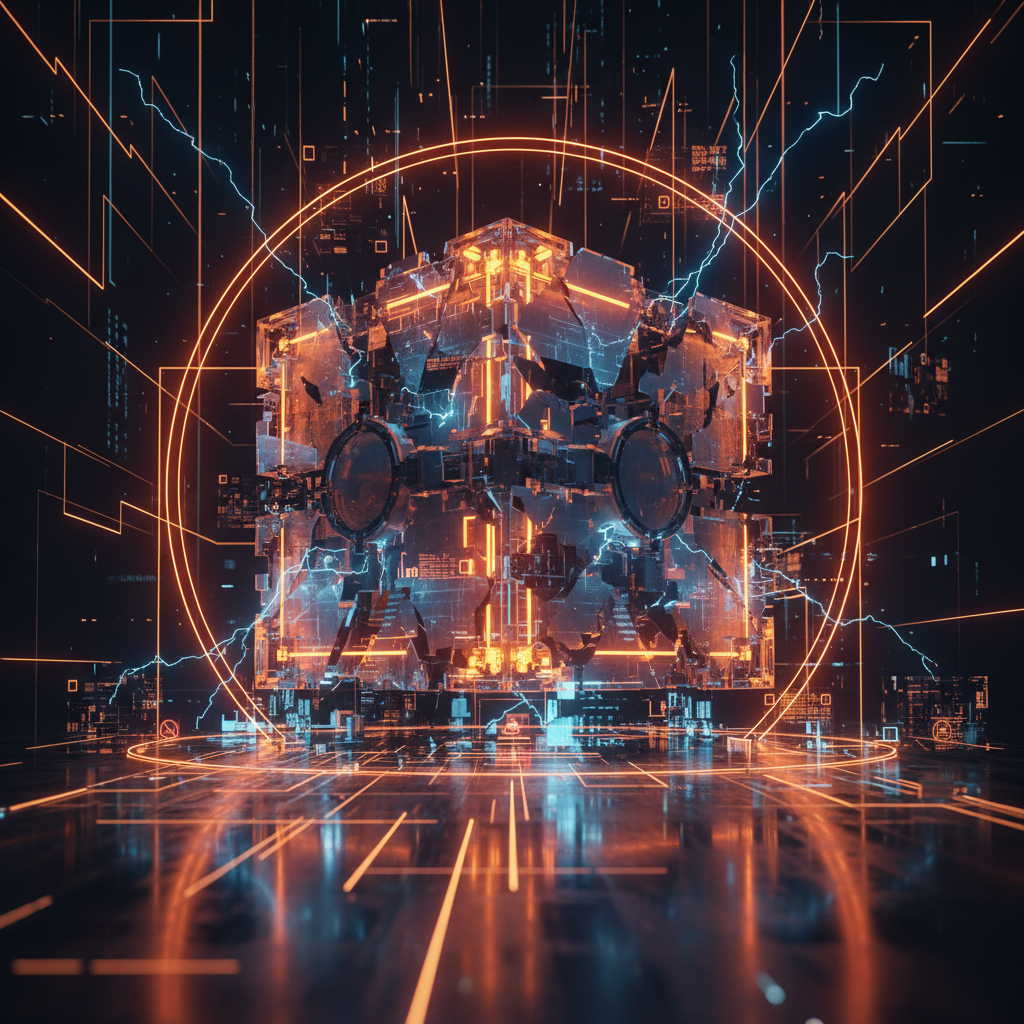Digital security shield illuminated with warning indicators during a Bitget suspected hack incident