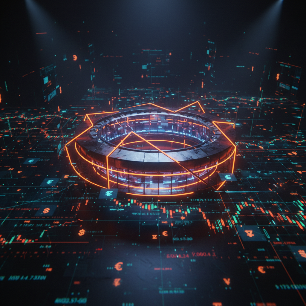 Centralized trading server displaying XT Exchange milestone data with orange neon accents.