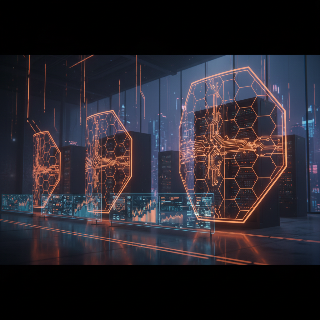 A glowing cryptographic vault representing the Zcash ETP listing with orange neon accents.