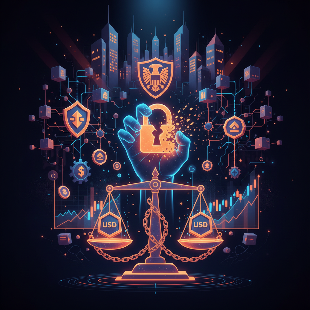 Law enforcement digital asset seizure concept highlighting Tether fraud investigation assets