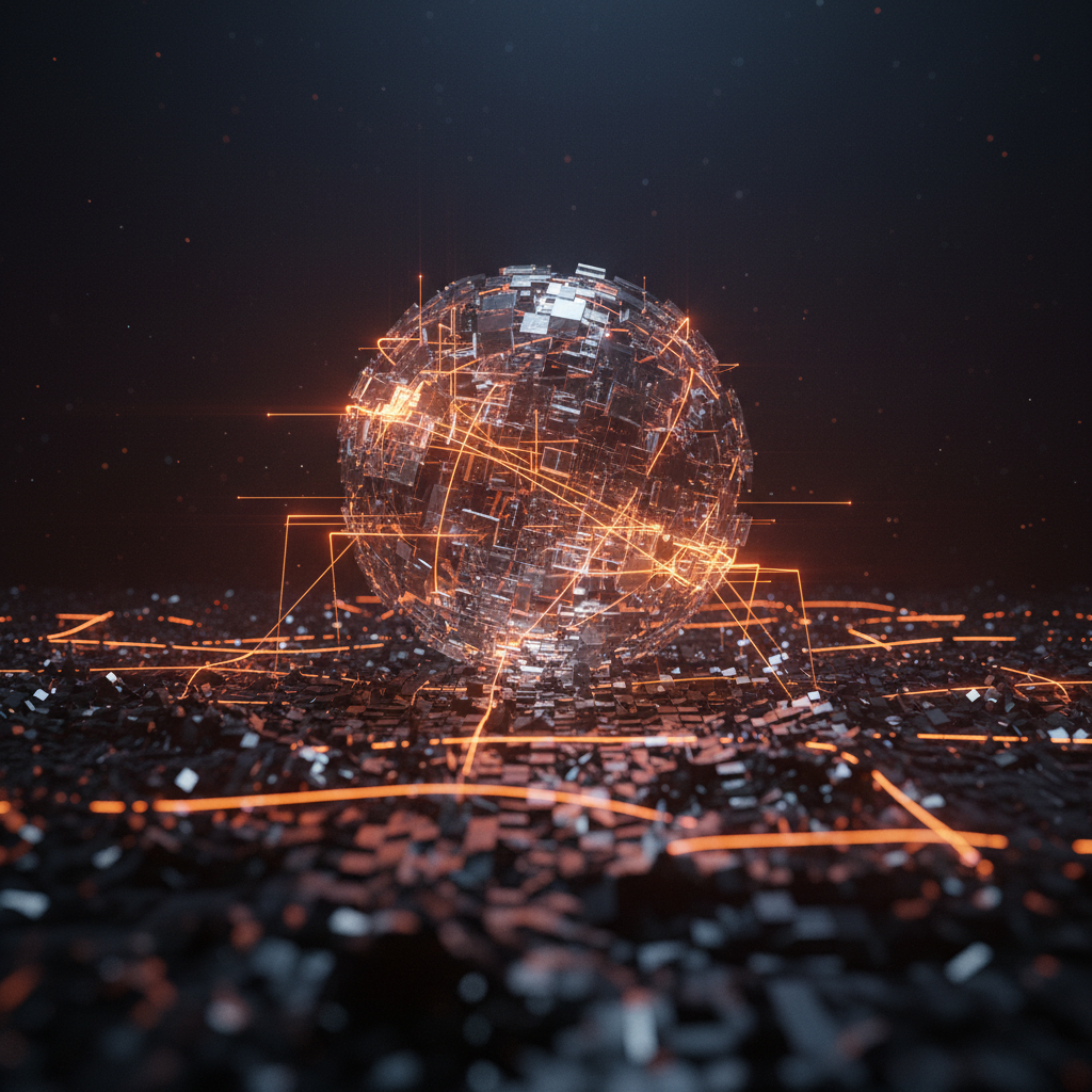 Futuristic glowing algorithmic pathways representing the dynamic crypto and AI synergy