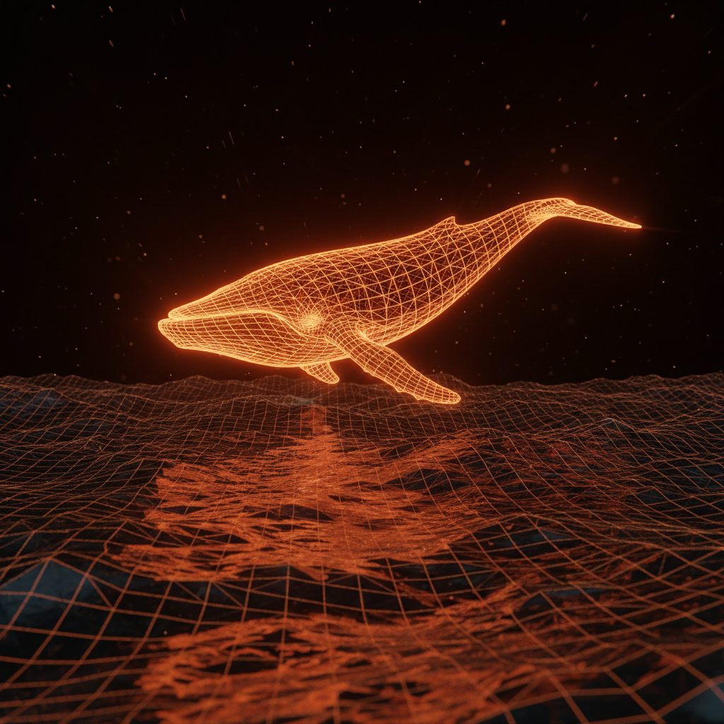 A digital chart showing a major Cardano whale selloff of ADA tokens