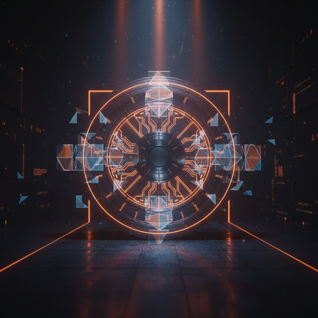 A secure digital vault glowing with orange light illustrating SEC crypto custody rules.