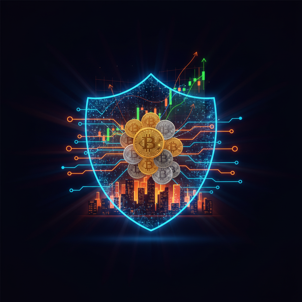 Glowing analytical charts showing the US jobs report Bitcoin market movement.