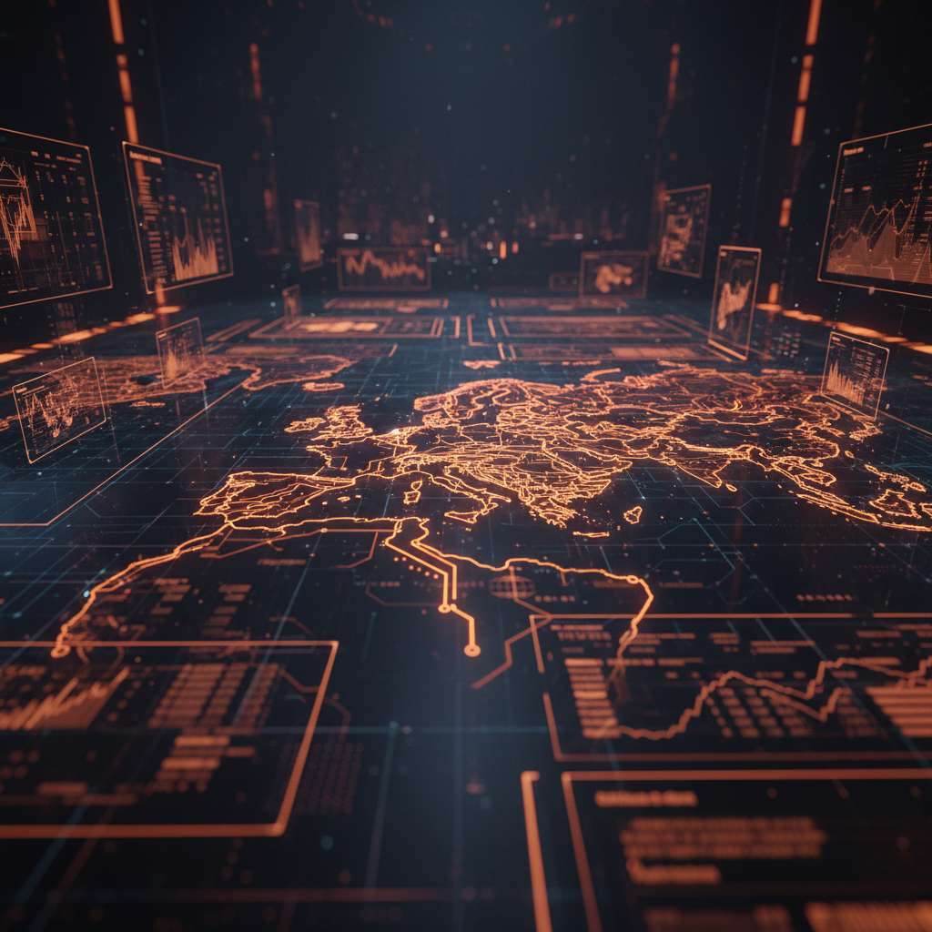 Digital coin icons floating over a European map illustrating EU stablecoin rules challenges.