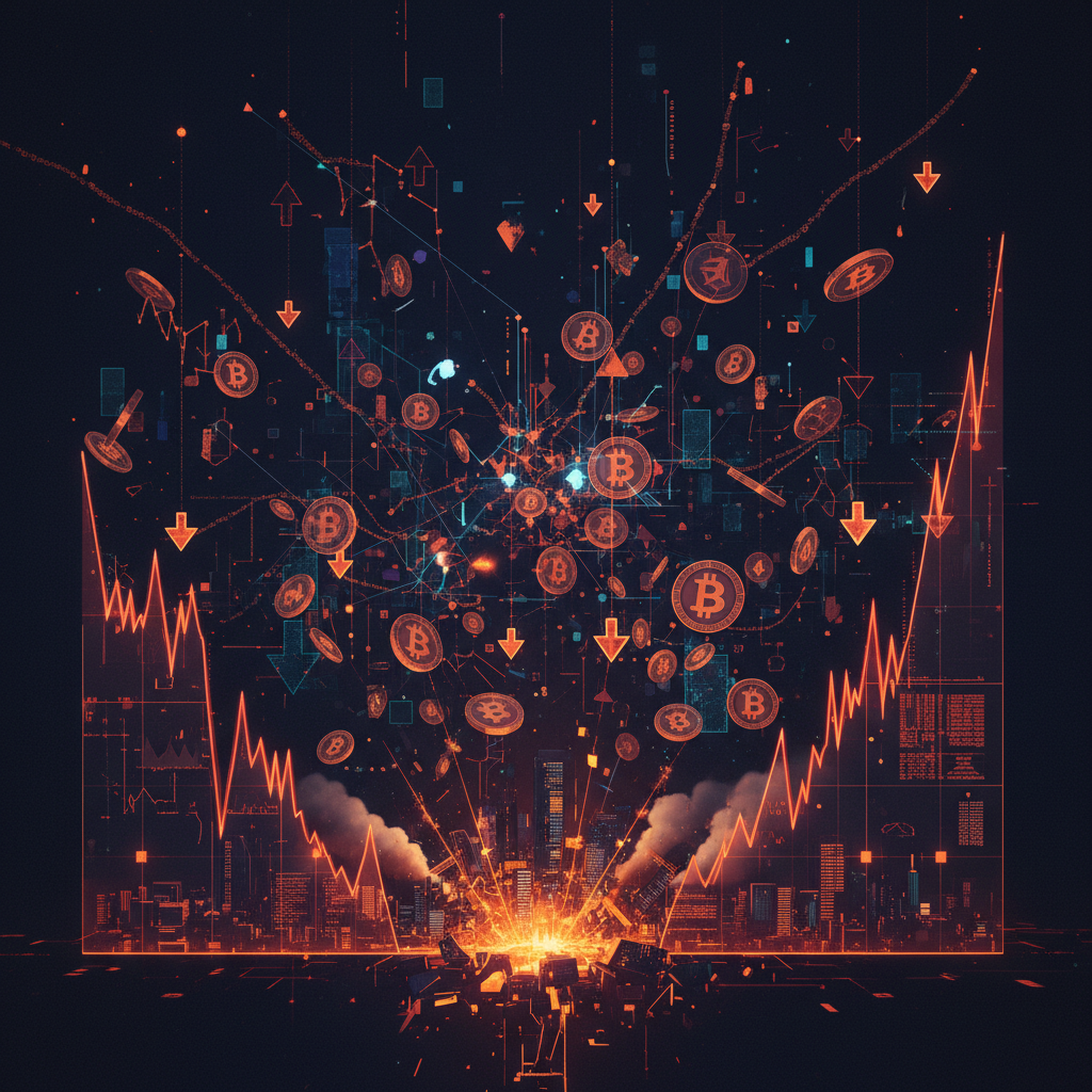Digital vault fractured by cyber intrusion illustrating crypto hack losses surge