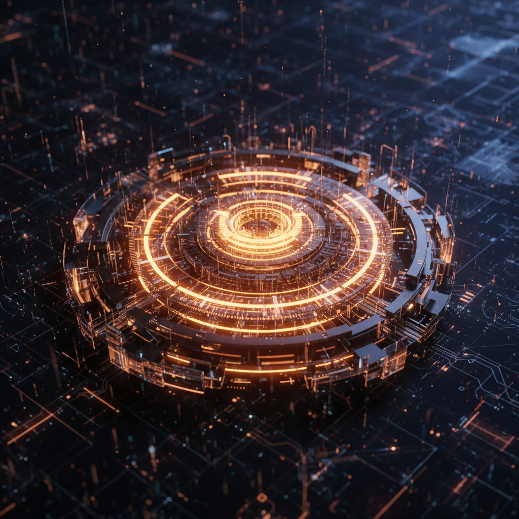 Cryptographic shield glowing orange after defending against the NEAR Intents security exploit.
