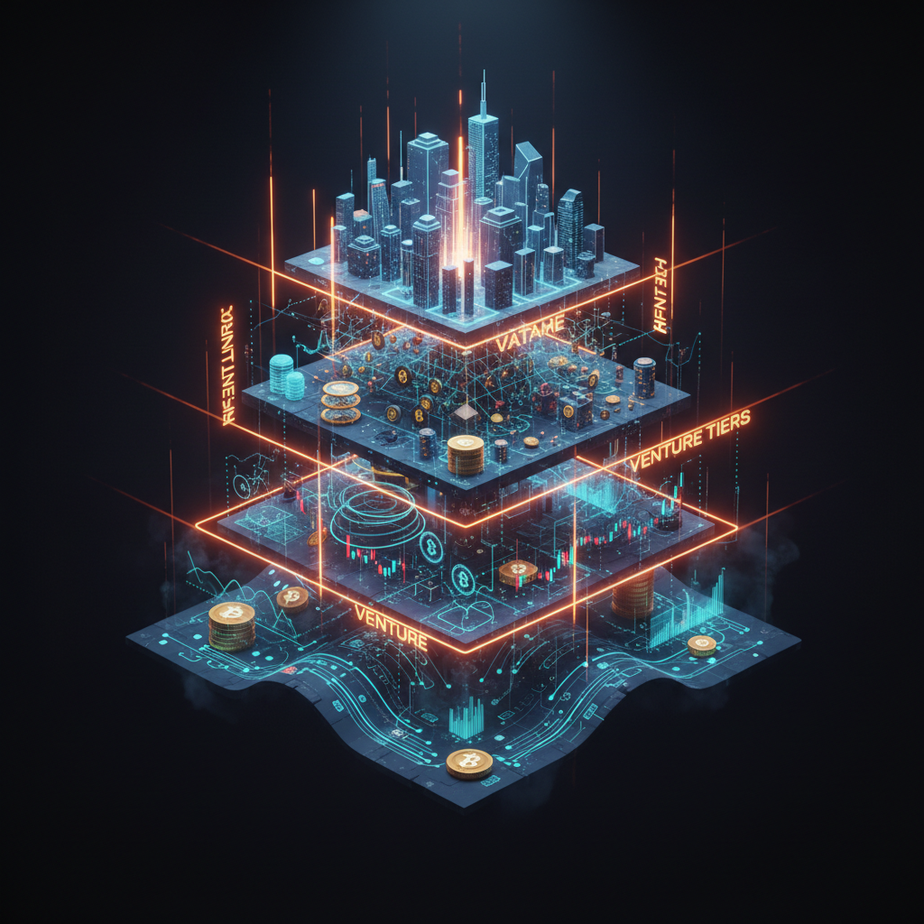 Neon geographical map illustrating four distinct hubs for Latin America crypto investment