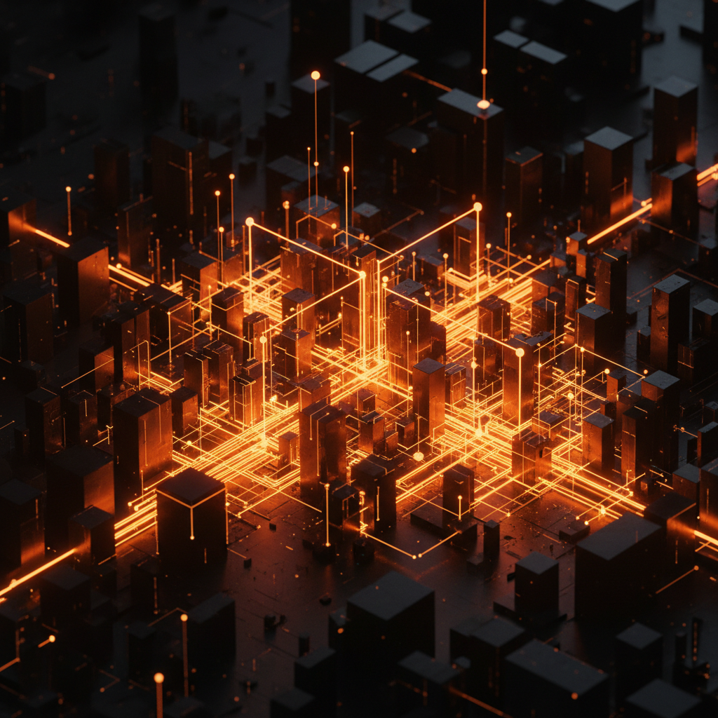 A sleek institutional network visualization highlighting the Ripple Prime Brevan Howard multi-asset partnership.