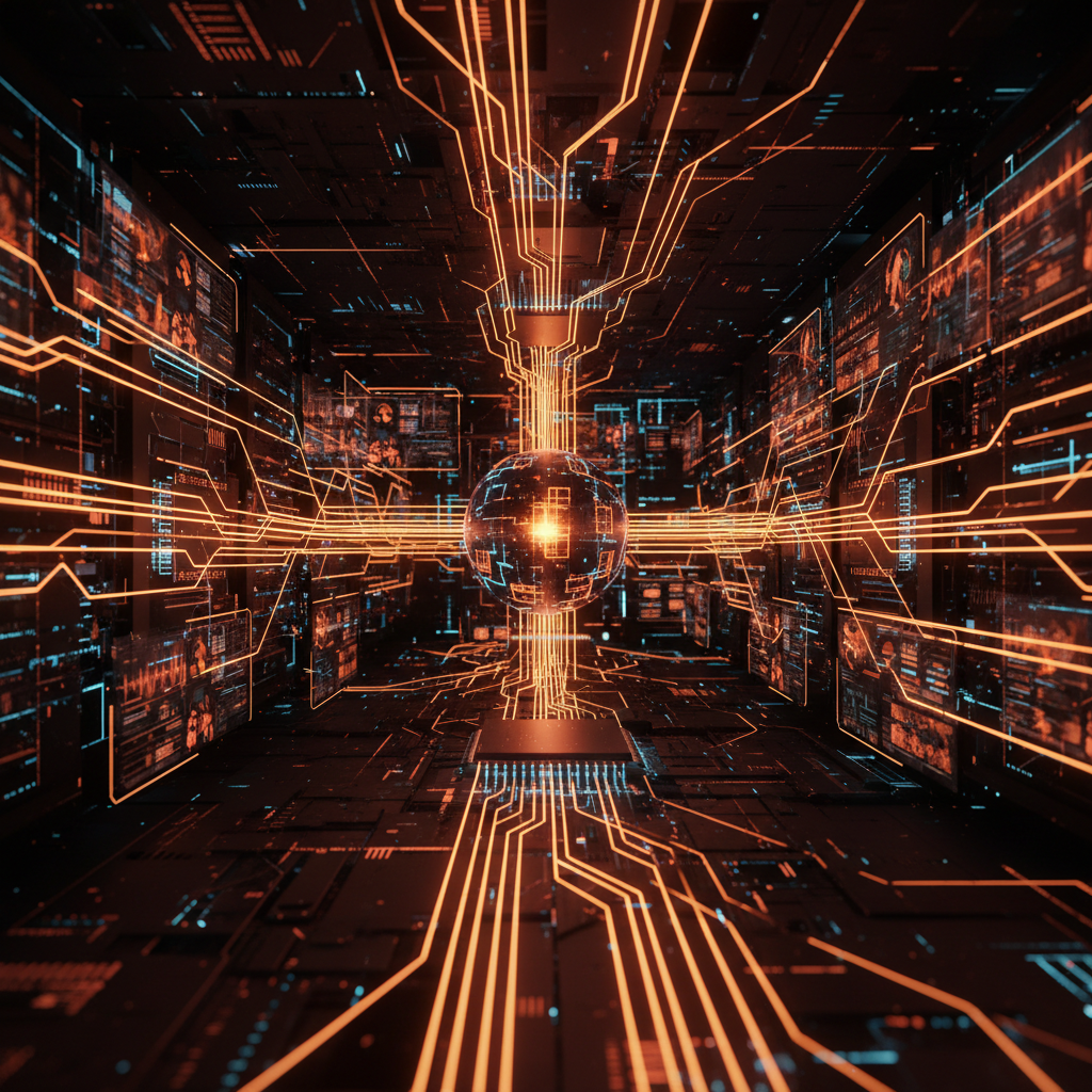 Neon holographic data streams representing a massive TikTok data scrape incident.