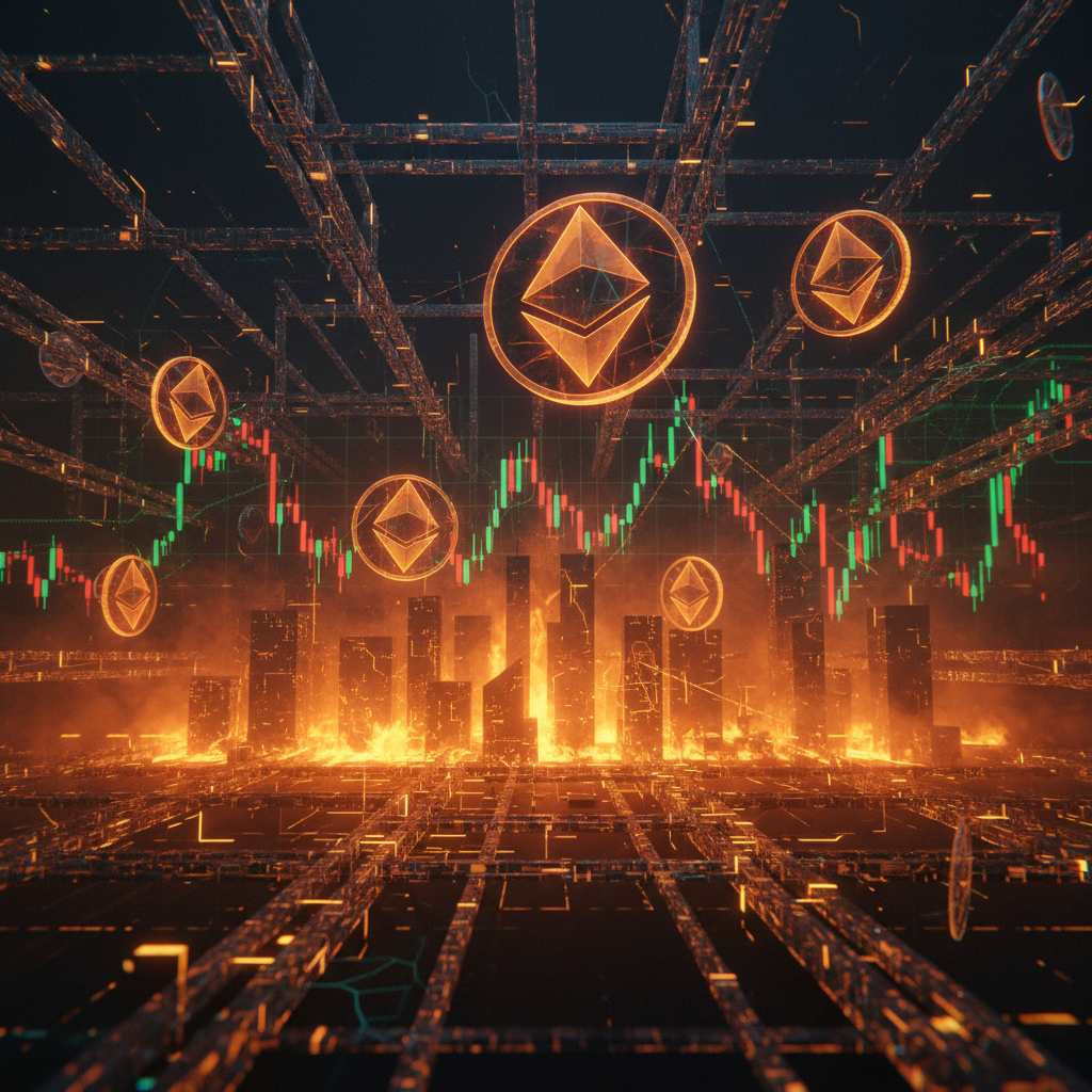 Glowing mathematical encryption models depicting the active Ethereum cryptography debate