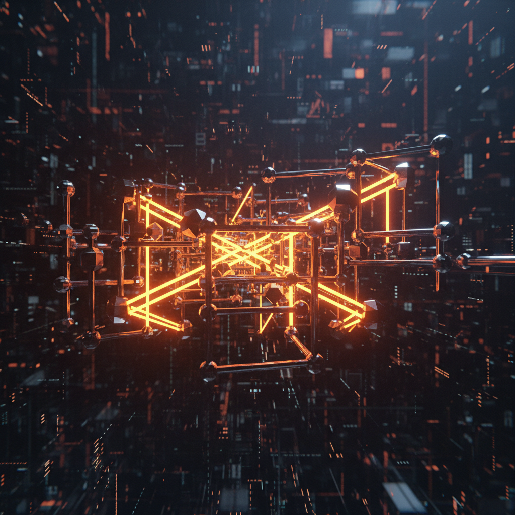 Starknet L1 transition concept with glowing network nodes and zero-knowledge data flows.