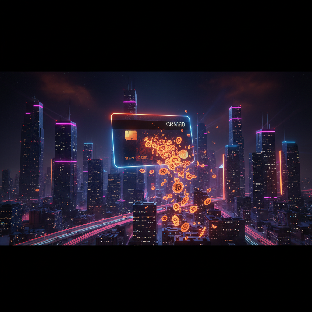 A digital transaction terminal displaying stablecoin payments in a futuristic financial hub.