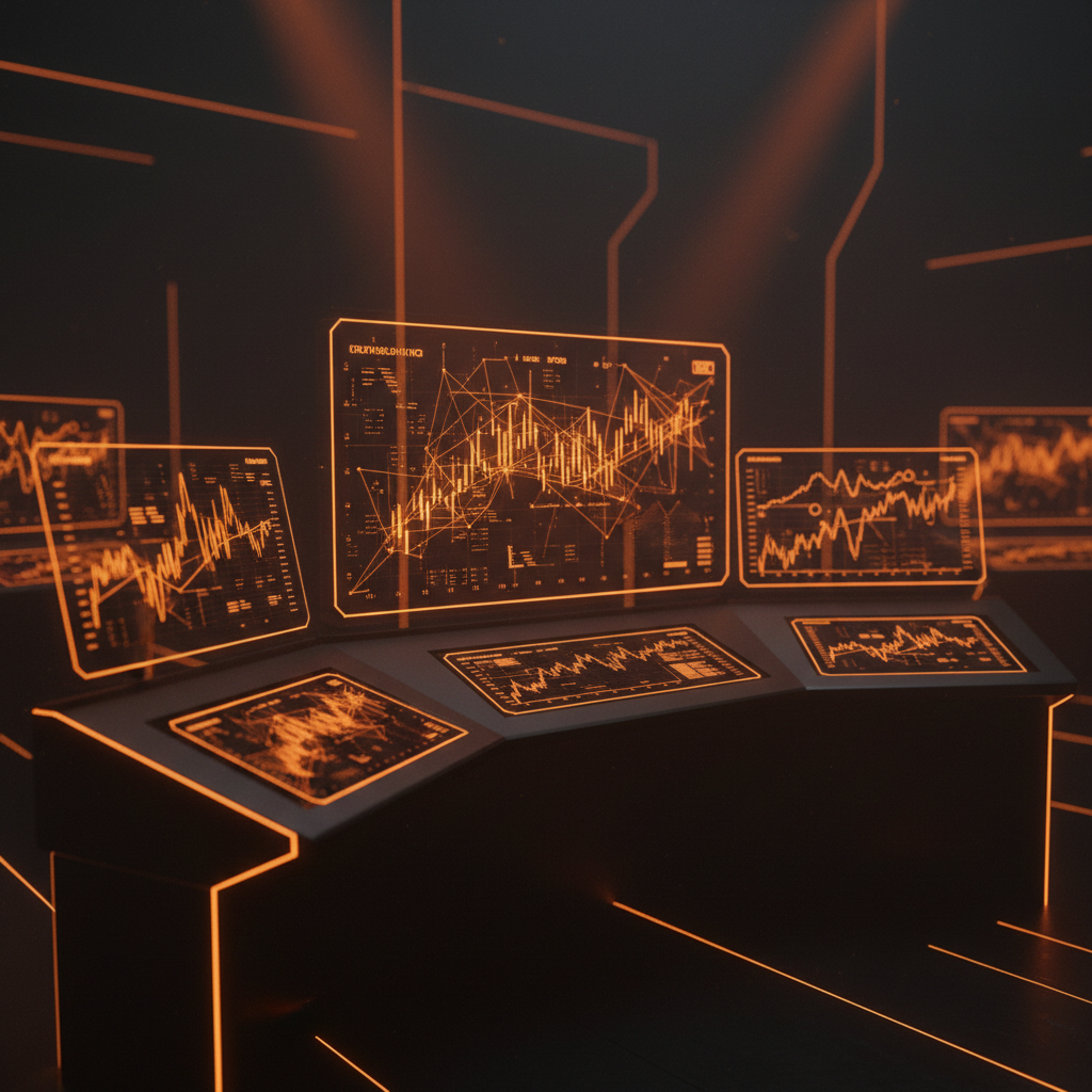 Institutional finance terminal displaying data feeds for Ripple Prime perpetuals derivative trading.