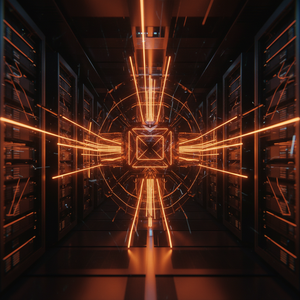 A glowing node infrastructure representing the upcoming Ethereum gas test on the Hoodi testnet.