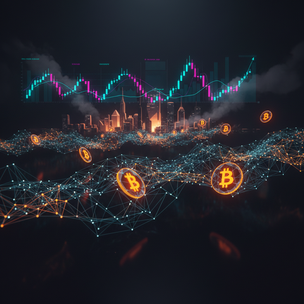 Digital trading screens displaying the Anthropic junk rating metrics in glowing orange light.