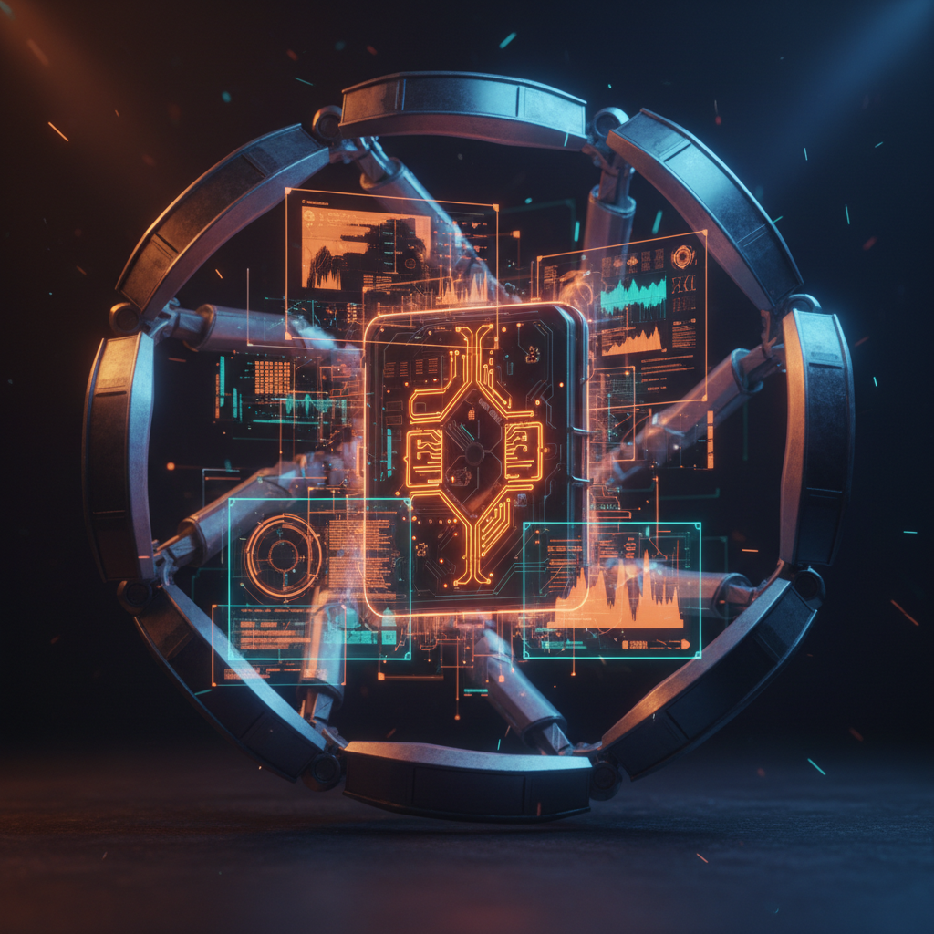 Diagnostic scanner revealing internal circuits for hardware wallet security verification.