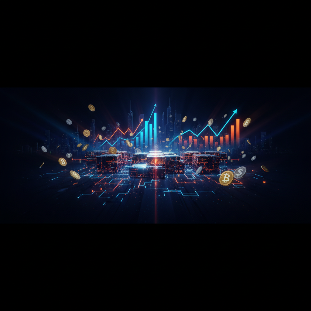 An abstract institutional financial chamber reflecting the Michael Saylor Bitcoin vision.