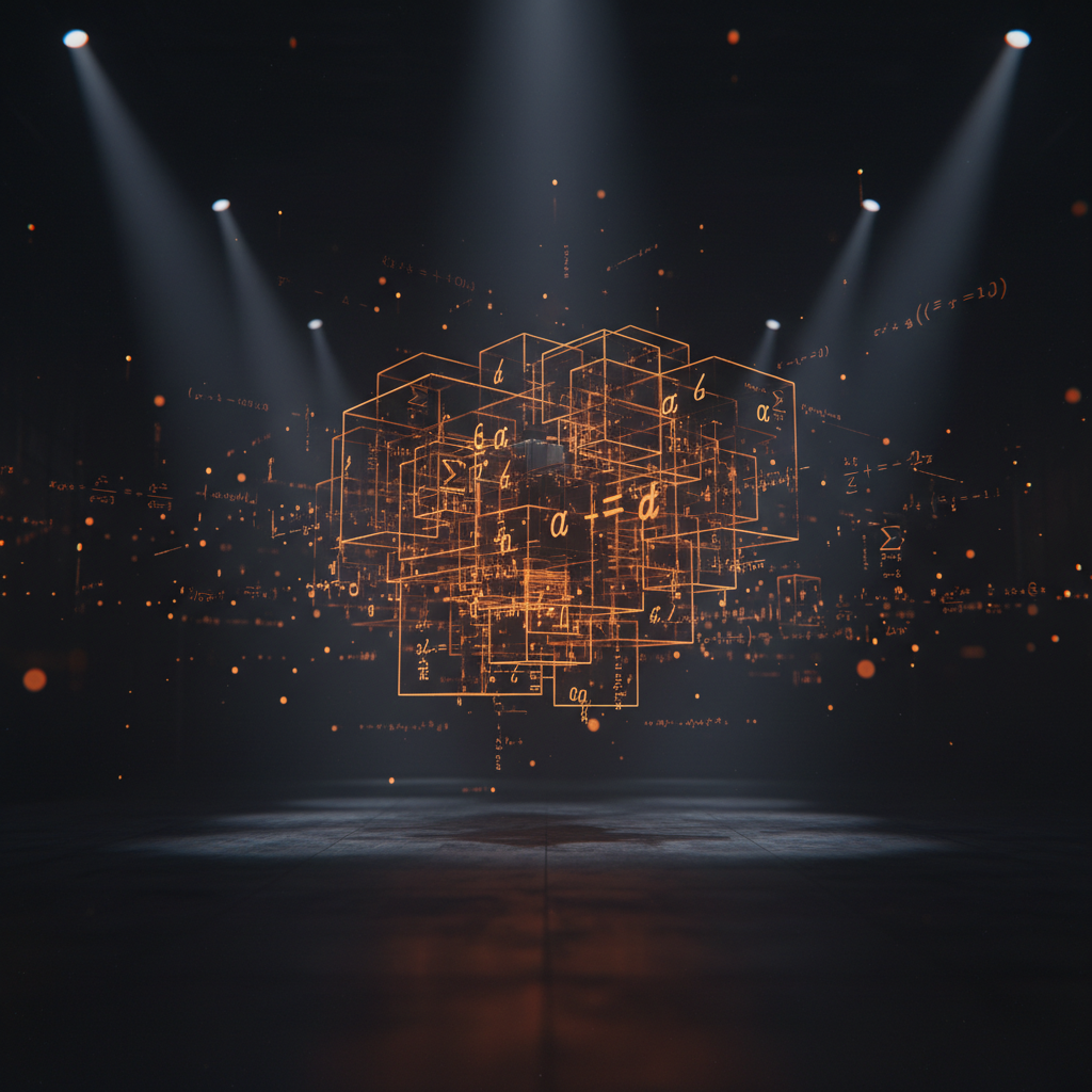 A mathematical data cipher illustrating how AI solves cryptography mystery regarding encryption standards.